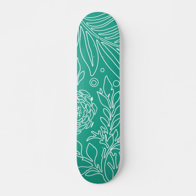 Floral Design 34 Skateboard (Front)