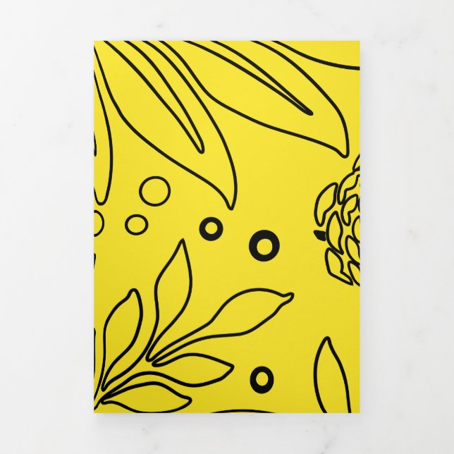 Floral Design 36 Tri-Fold Holiday Card (Cover)