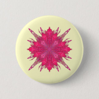 Floral Design 6 Cm Round Badge