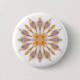 Floral Design 6 Cm Round Badge