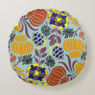 floral design background round cushion