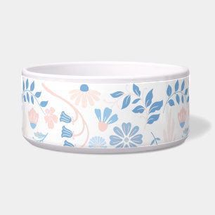 Floral design boho block print blue pink girly