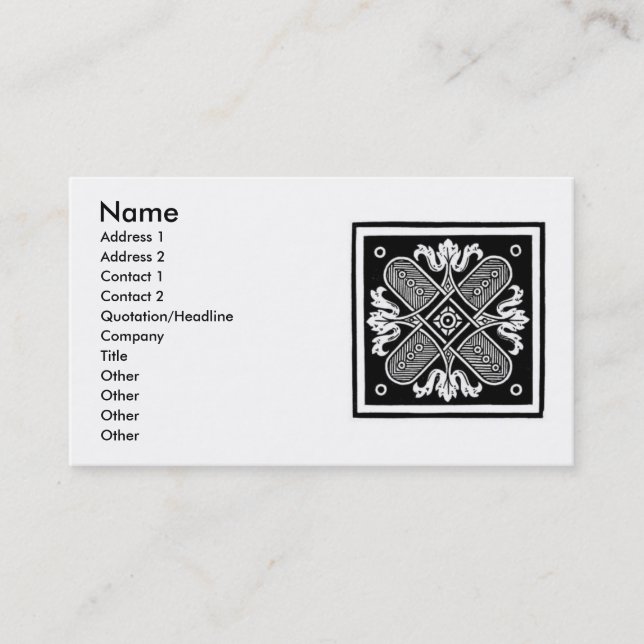 Floral Design Business Card (Front)