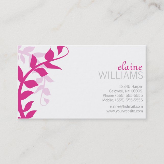 Floral Design Calling Cards (Front)