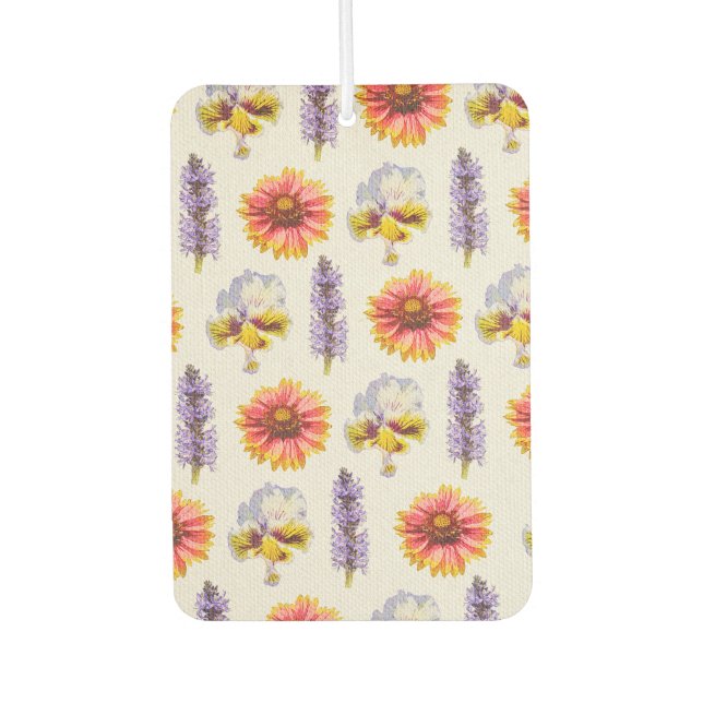 Floral Design Car Air Freshener (Front)
