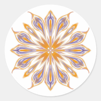 Floral Design Classic Round Sticker
