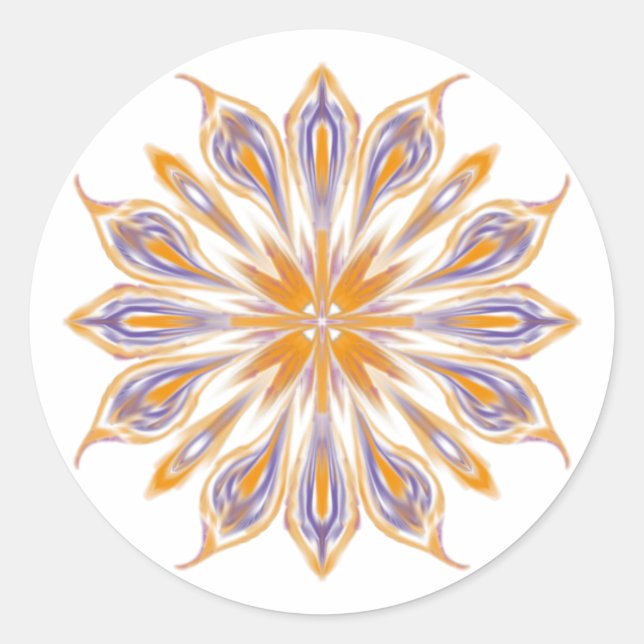 Floral Design Classic Round Sticker (Front)