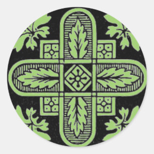 Floral Design Classic Round Sticker