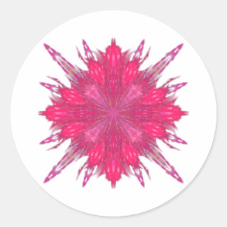 Floral Design Classic Round Sticker