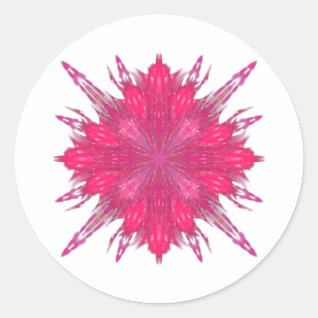 Floral Design Classic Round Sticker (Front)
