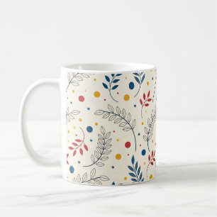 Floral design coffee mug