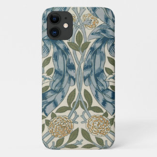 Floral design in blues iPhone 11 case