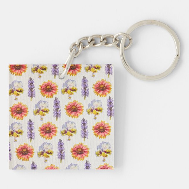 Floral Design Key Ring (Back)