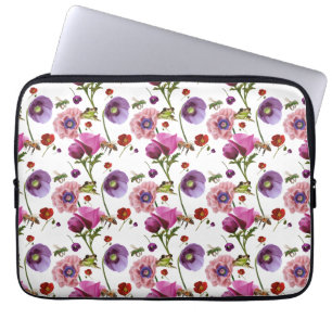Floral design laptop sleeve