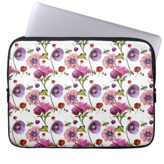 Floral design laptop sleeve