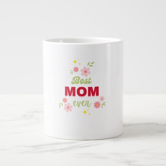 Floral design  large coffee mug (Front)