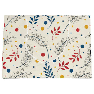 Floral design large gift bag