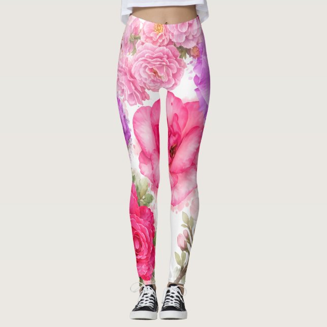 Floral Design Leggings (Front)