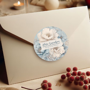  Floral Design Marketing Promotional Business Classic Round Sticker