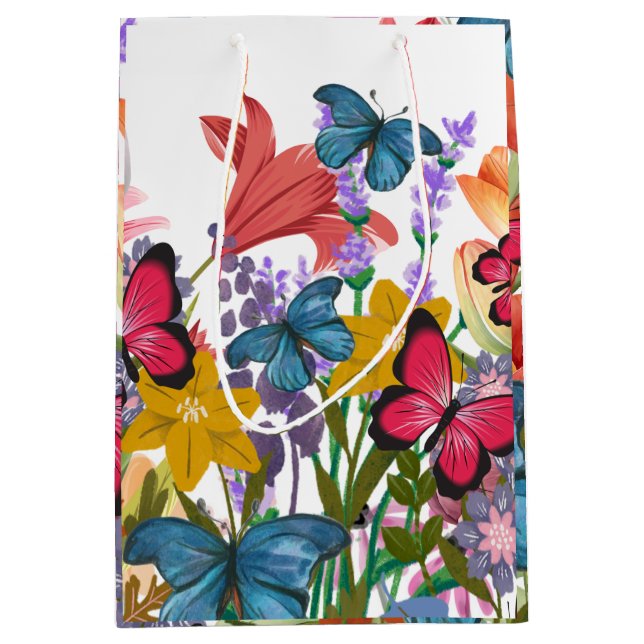  Floral Design Medium Gift Bag (Front)