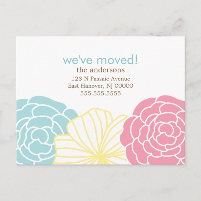 Floral Design Moving Announcements (Front)