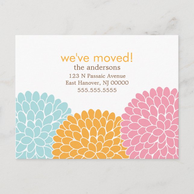 Floral Design Moving Announcements (Front)