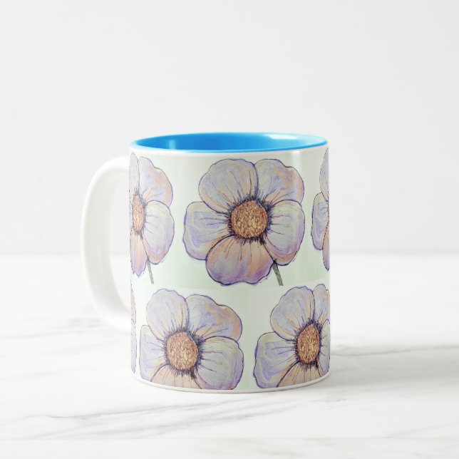 Floral design mug (Front Left)