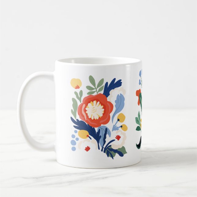 Floral Design Mug (Left)