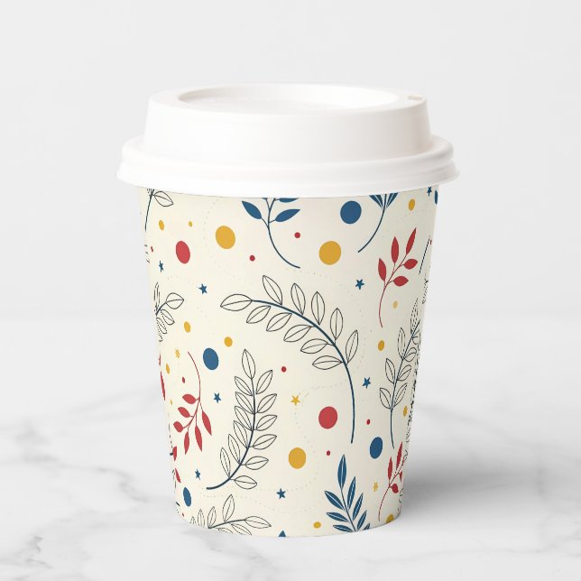 Floral design paper cups (Front)