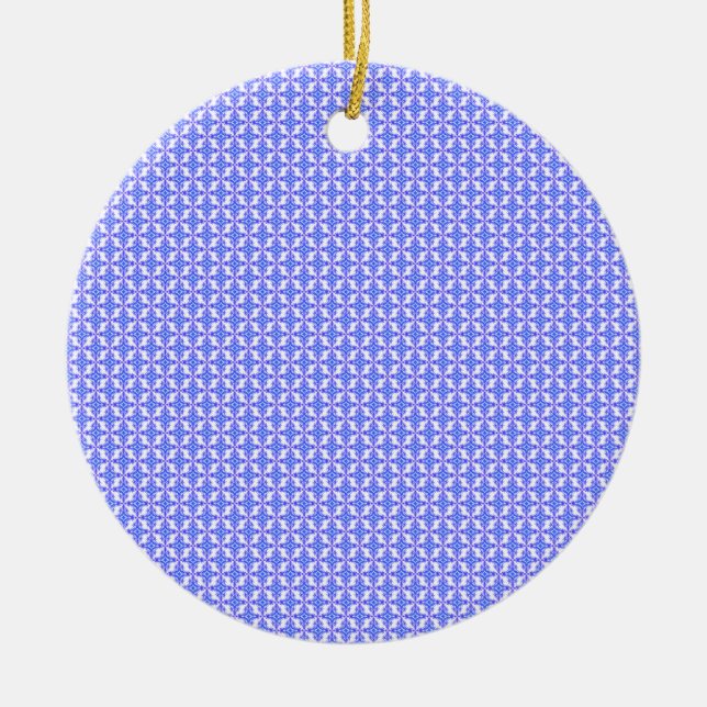 Floral Design Pattern Ceramic Tree Decoration (Front)