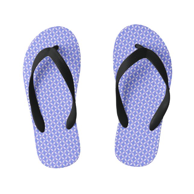 Floral Design Pattern Kid's Flip Flops (Footbed)