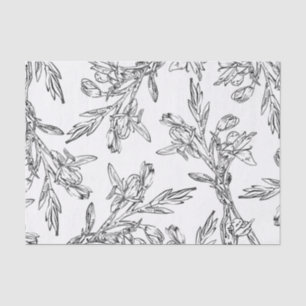 Floral design pattern tissue paper
