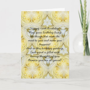 Floral Design Personalised 100th Birthday Card