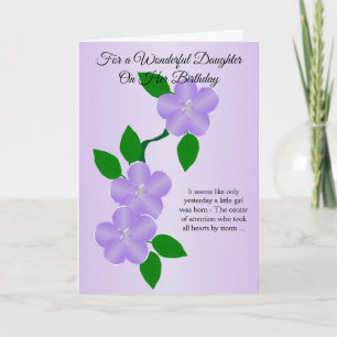 Floral Design Personalised Daughter Birthday Card
