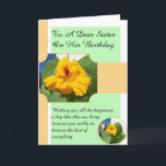 Floral Design Personalised Sister Birthday Card<br><div class="desc">Sister birthday greeting card floral design. You can customise this sister birthday card with any text then have it printed and sent to you or instantly download it. Should you require any help with customising then contact us through the message link on this page. Floral design personalised sister birthday card...</div>