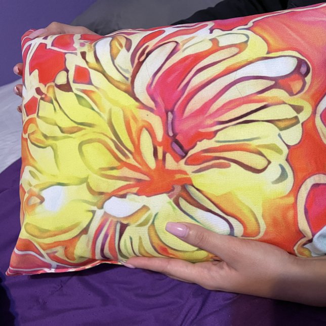 Floral design pink, peach and yellow beautiful    cushion (Creator Uploaded)