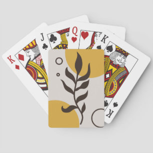 Floral design playing cards