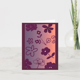 Floral Design print with a touch of pink Holiday Card