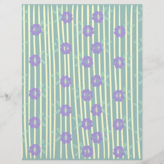 Floral Design Scrapbook Paper (Front)