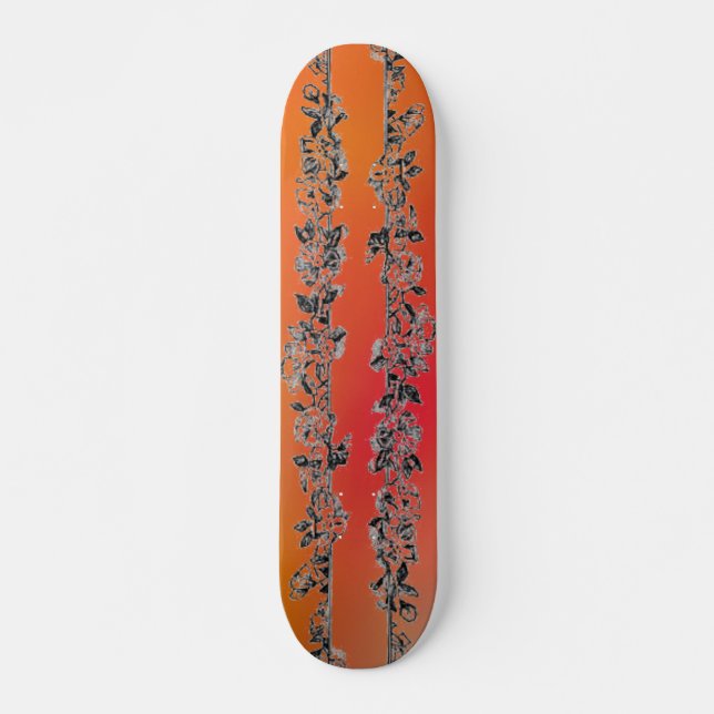 Floral Design Skateboard (Front)