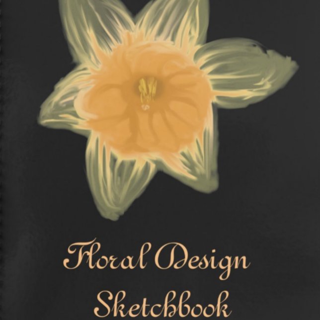 Floral Design Sketchbook Black w/ Daffodils  Notebook (Creator Uploaded)