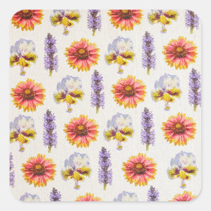 Floral Design Square Sticker