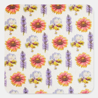 Floral Design Square Sticker