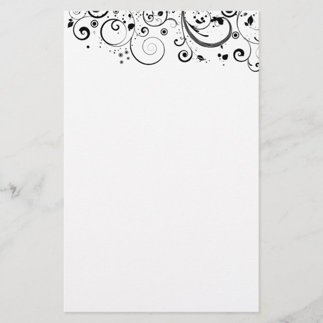 Floral Design Stationery (Front)
