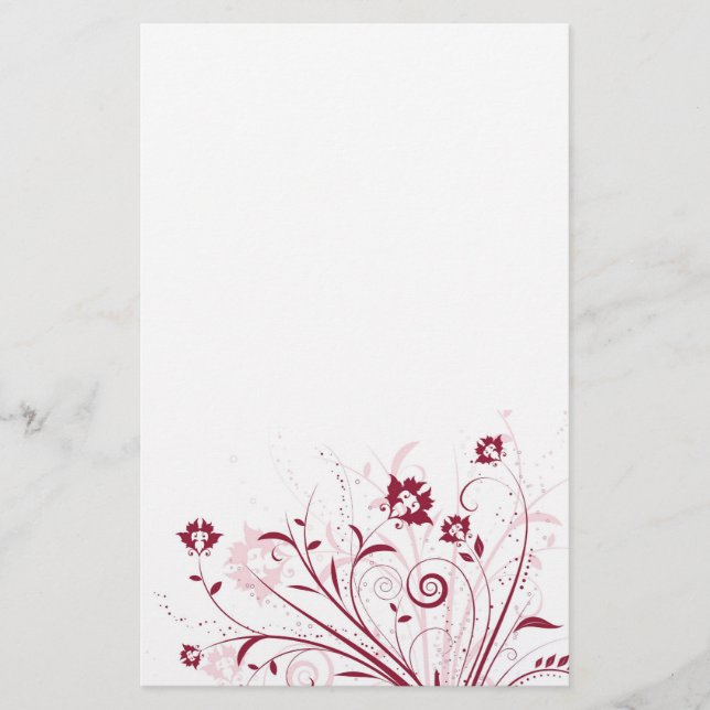 Floral Design Stationery (Front)