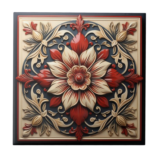 Floral Design Tile (Front)