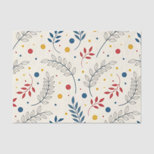 Floral design tissue paper