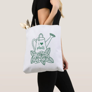 Floral Design Watering Can Tote Bag