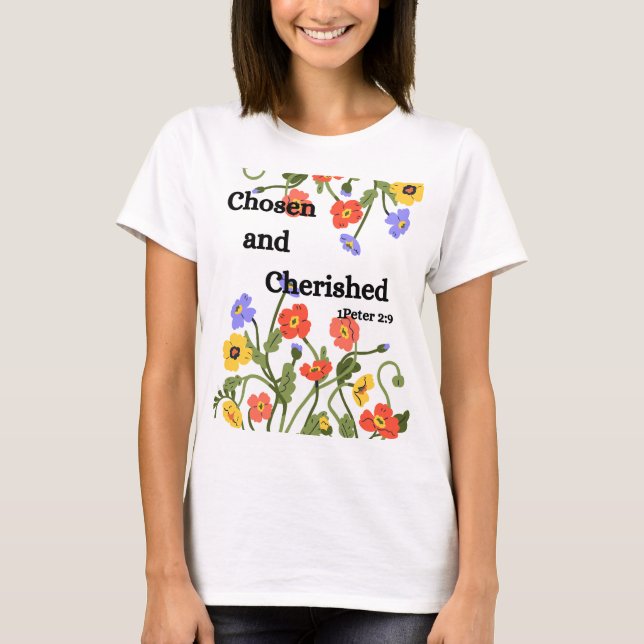 Floral design with bible verse T-Shirt (Front)