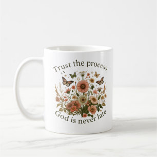 Floral design with butterflies – Christian quote “ Coffee Mug